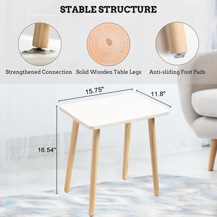 Side Table, Small End Table Accent Table Living Room Bedroom Balcony Office