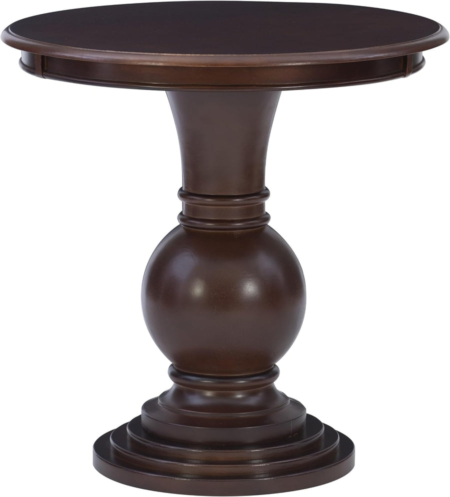 Espresso Round Accent Table 26" Dimensions