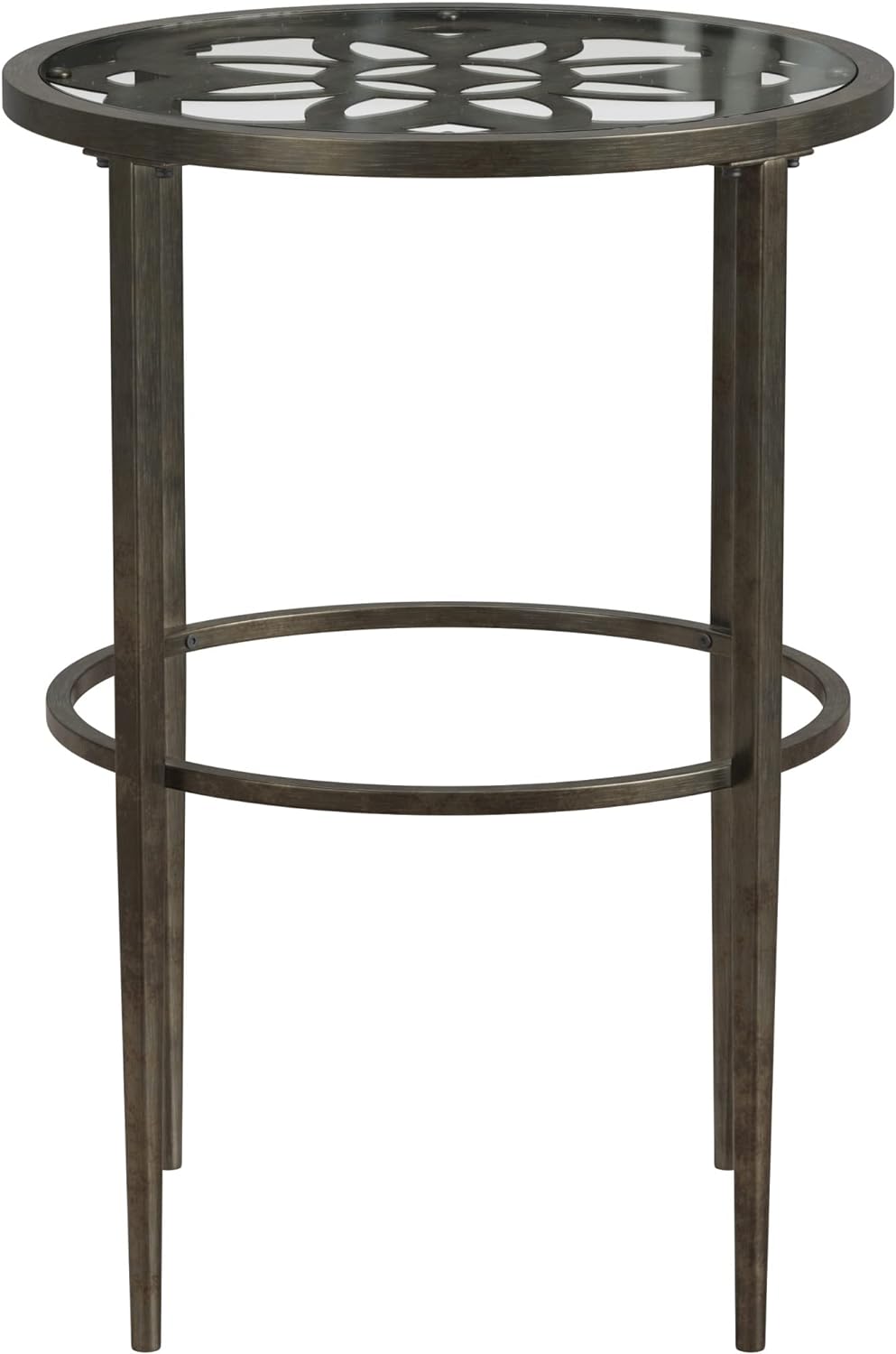 Marsala End Table, 17.25", Gray Finish with Brown