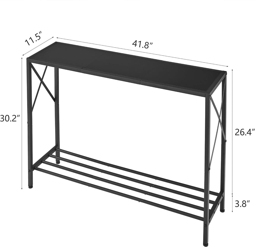 Console Table, 2-Tier Entryway Table 41.8L