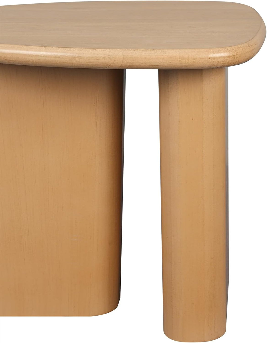 Stylish Mid-Century Tapered End Table, Natural Wood Grain Top