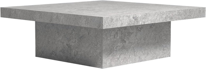 Galano Carmelo Modern Rectangular Coffee Table with Storage Drawer, Concrete Cool Grey