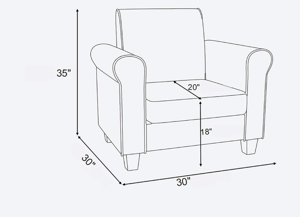 Modern Faux Leather Accent Chair Espresso