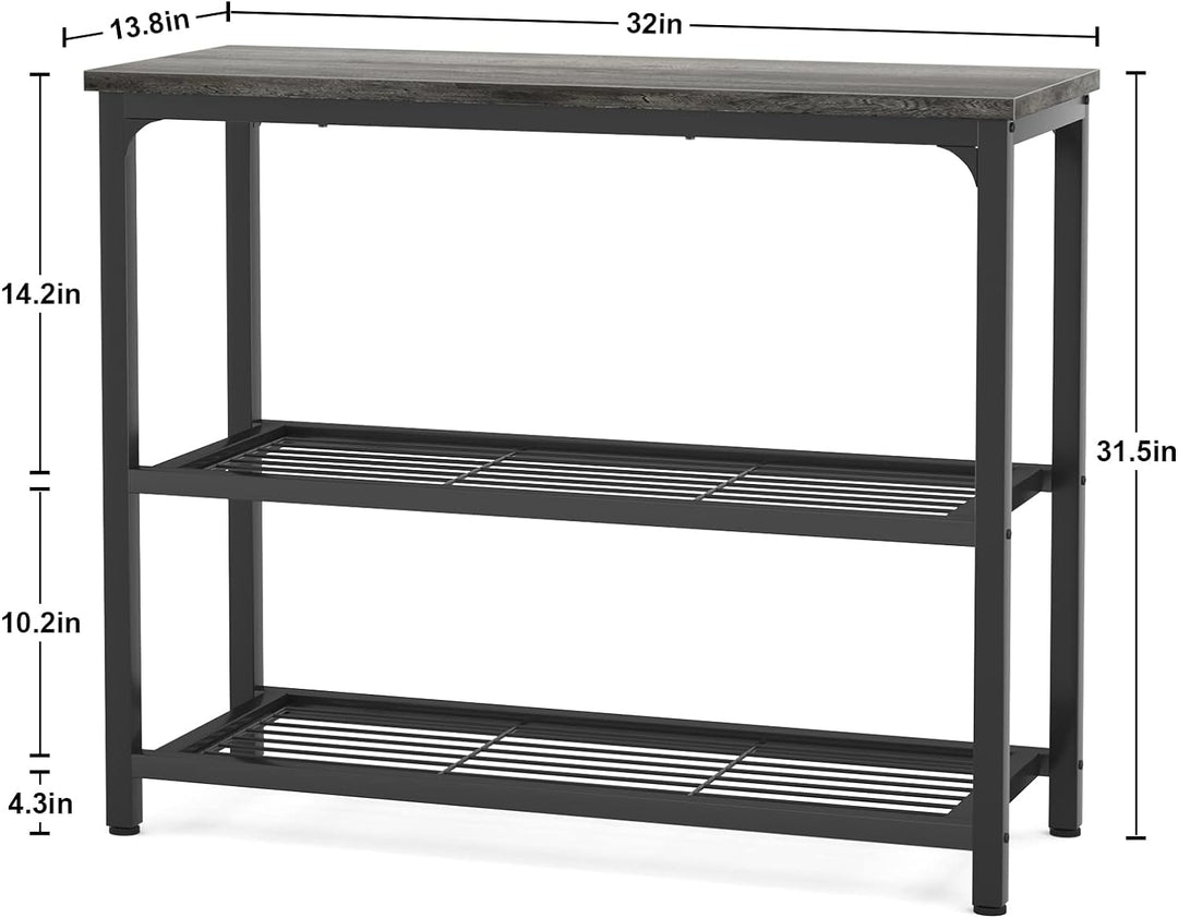 Small Console Table, Sofa Table, 32", Grey