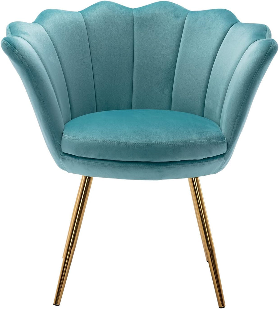 Living Room Chair, Mid Century Modern Retro Velvet Accent Chair(Light Green)