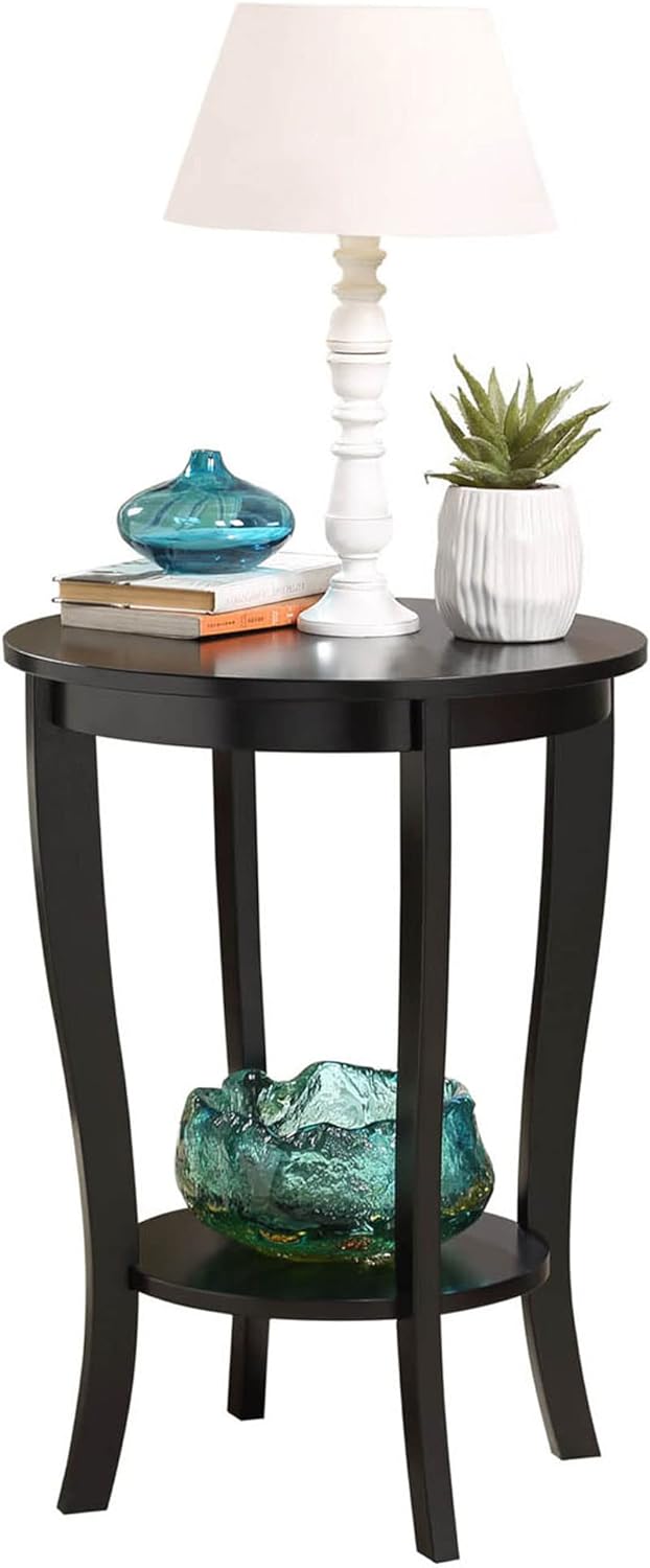 American Heritage Round End Table Black