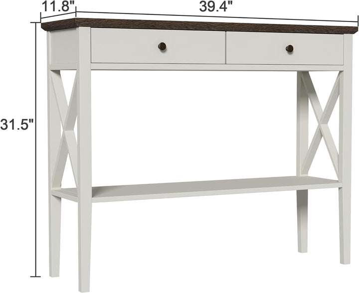 Framhouse Console Table Narrow Wood Accent