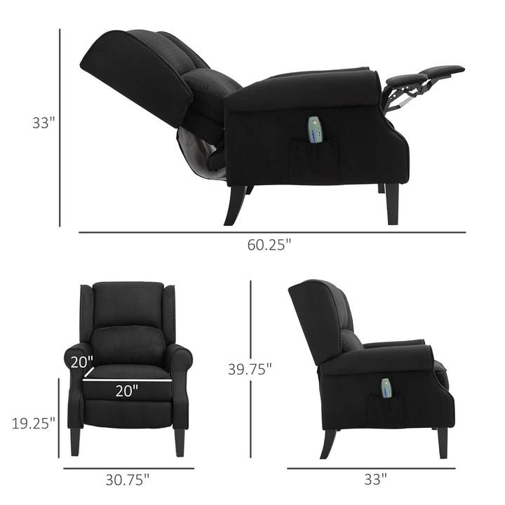 Vibration Massage Recliner Chair Black