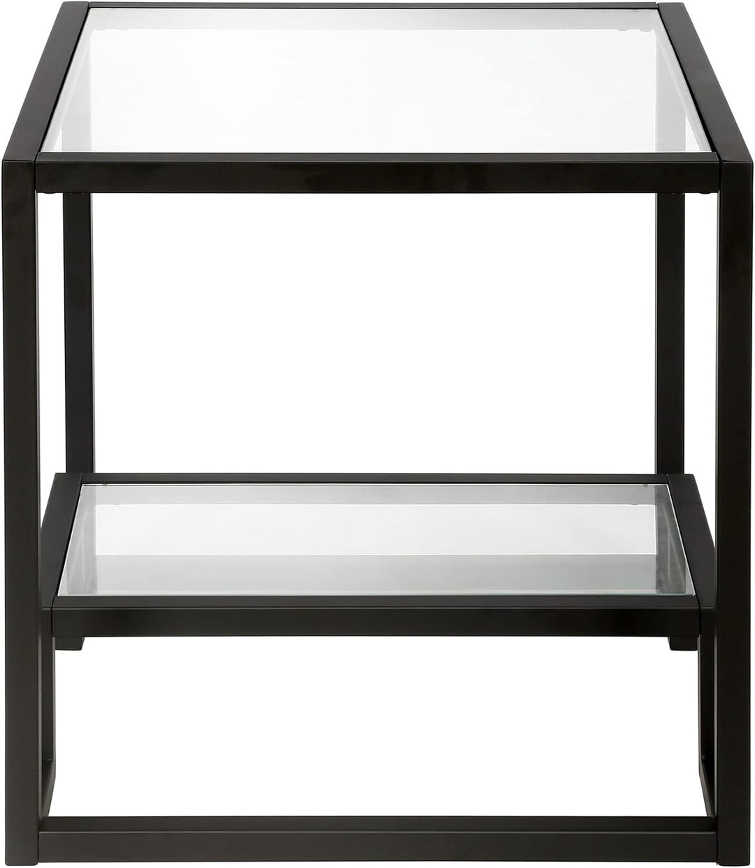 Blackened Bronze Square Side Table for Living Room, Bedroom