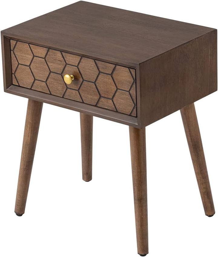 Modern End Table 1 Drawer Bedside Nightstand