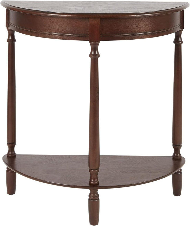 Simplify Half Round Accent Table, Walnut