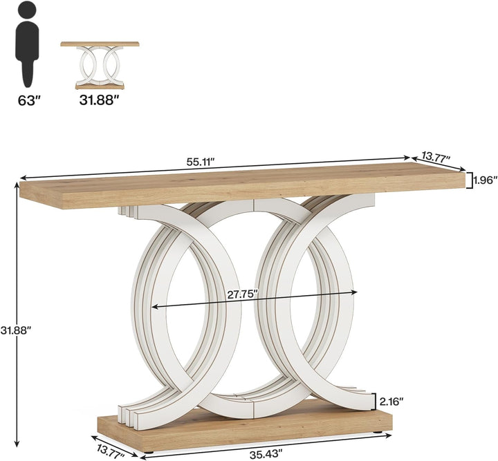 55 in Console Table, Wooden Entryway Table