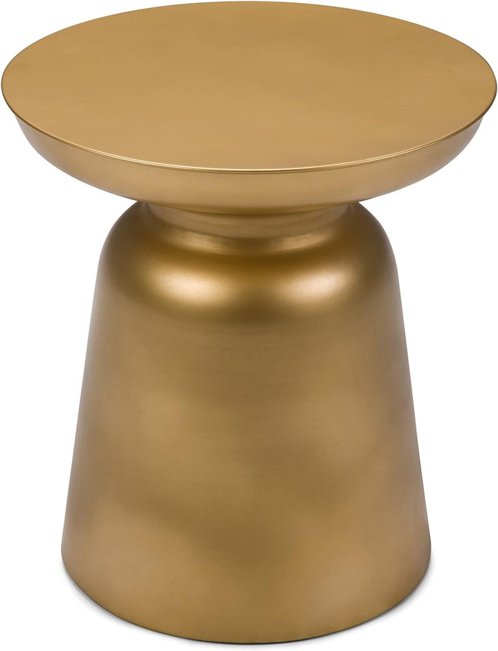 Toby Modern Industrial Metal Accent Side Table Gold