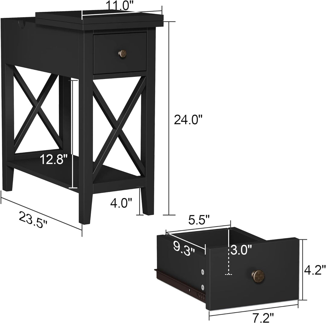 End Table with Drawer for Living Room