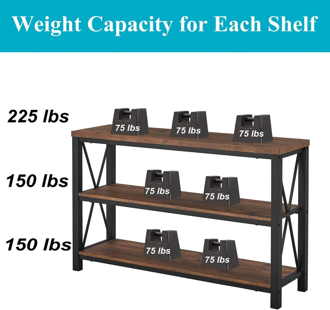 Rustic Console Table, 3 Tier Sofa Table