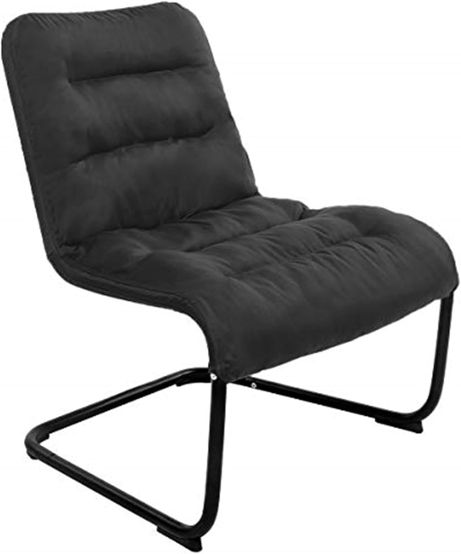 Upholstered Metal Modern Chair, Black - Perfect Teens