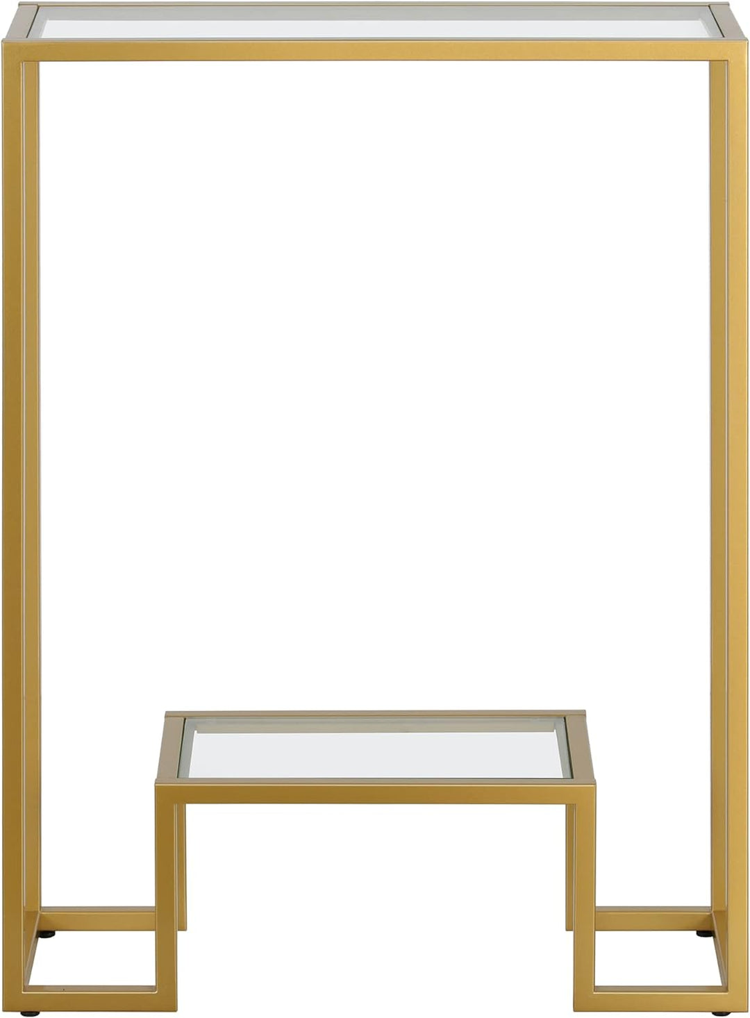 Rectangular Console Table, Wide Entryway Accent Table, Brass