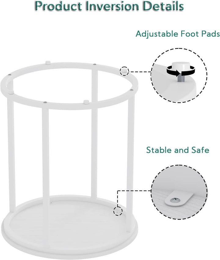 Round End Table, 20" Accent Small Side Table