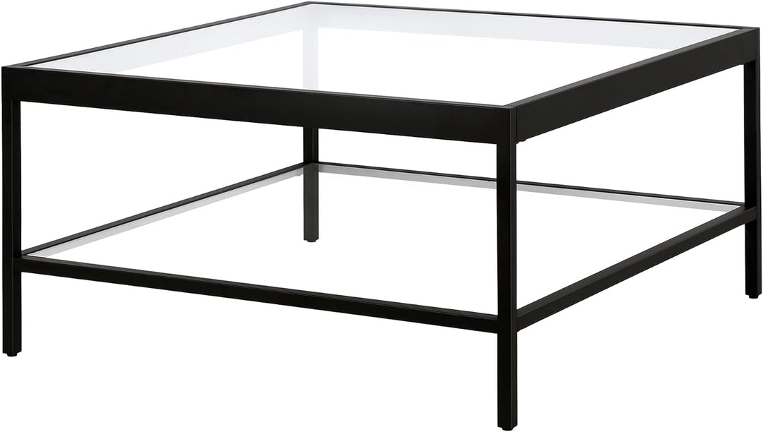 Blackened Bronze Square Coffee Table, 32-inch