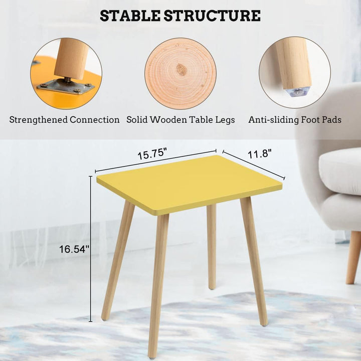 Side Table, Small End Table Accent Living Room Bedroom Balcony Office