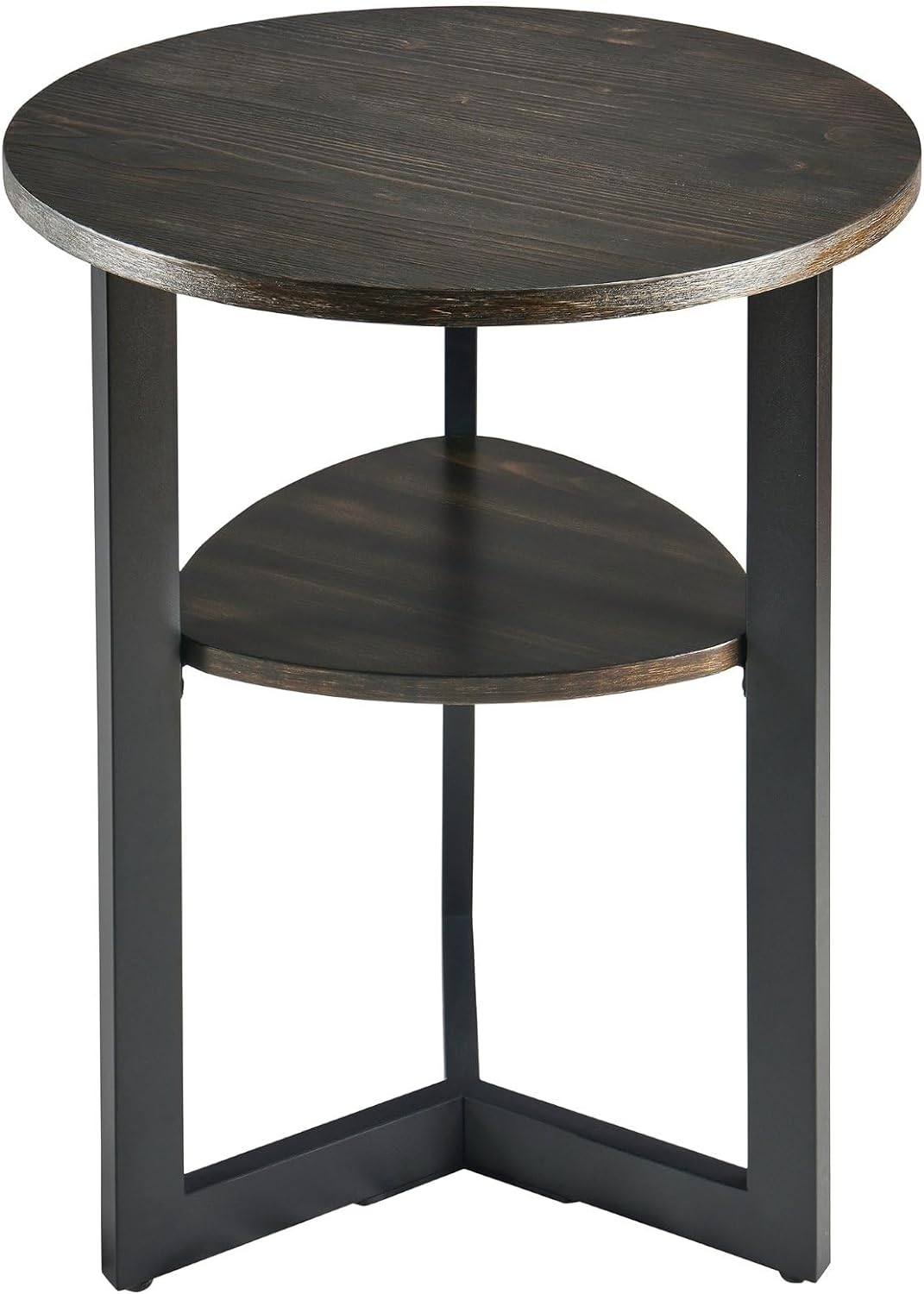 Round 19" Retro Rustic End Table