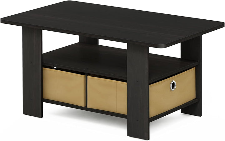 Furinno Andrey Coffee Table, Dark Espresso/Brown