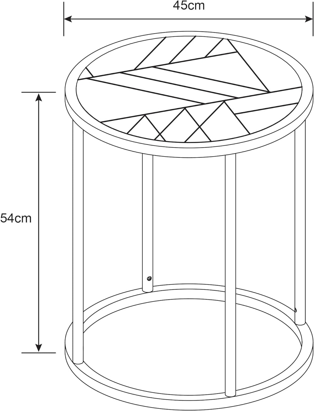 Harlo Gold Side Table