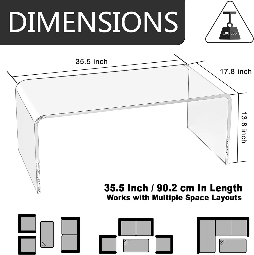 Acrylic Coffee Table, Clear Modern Design