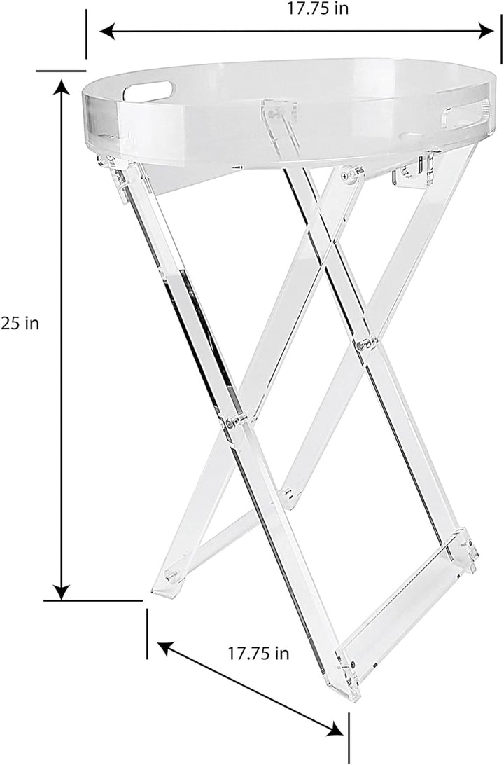 Acrylic Folding Tray Table - Elegant Design