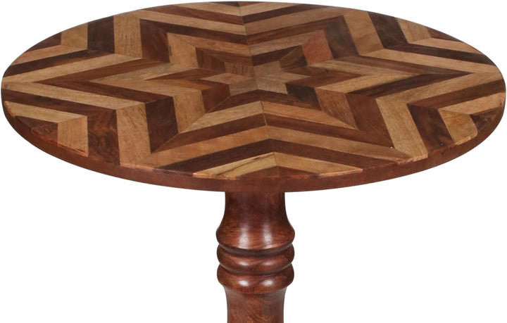 Coffee Table, Round Side Table, Wood Accent Table, 18X21