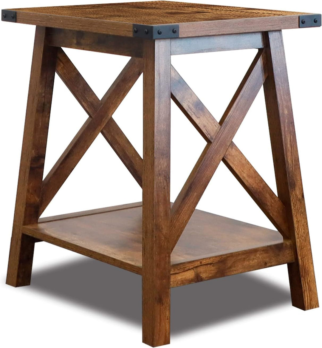 Side Table, Farmhouse Wood Nightstand