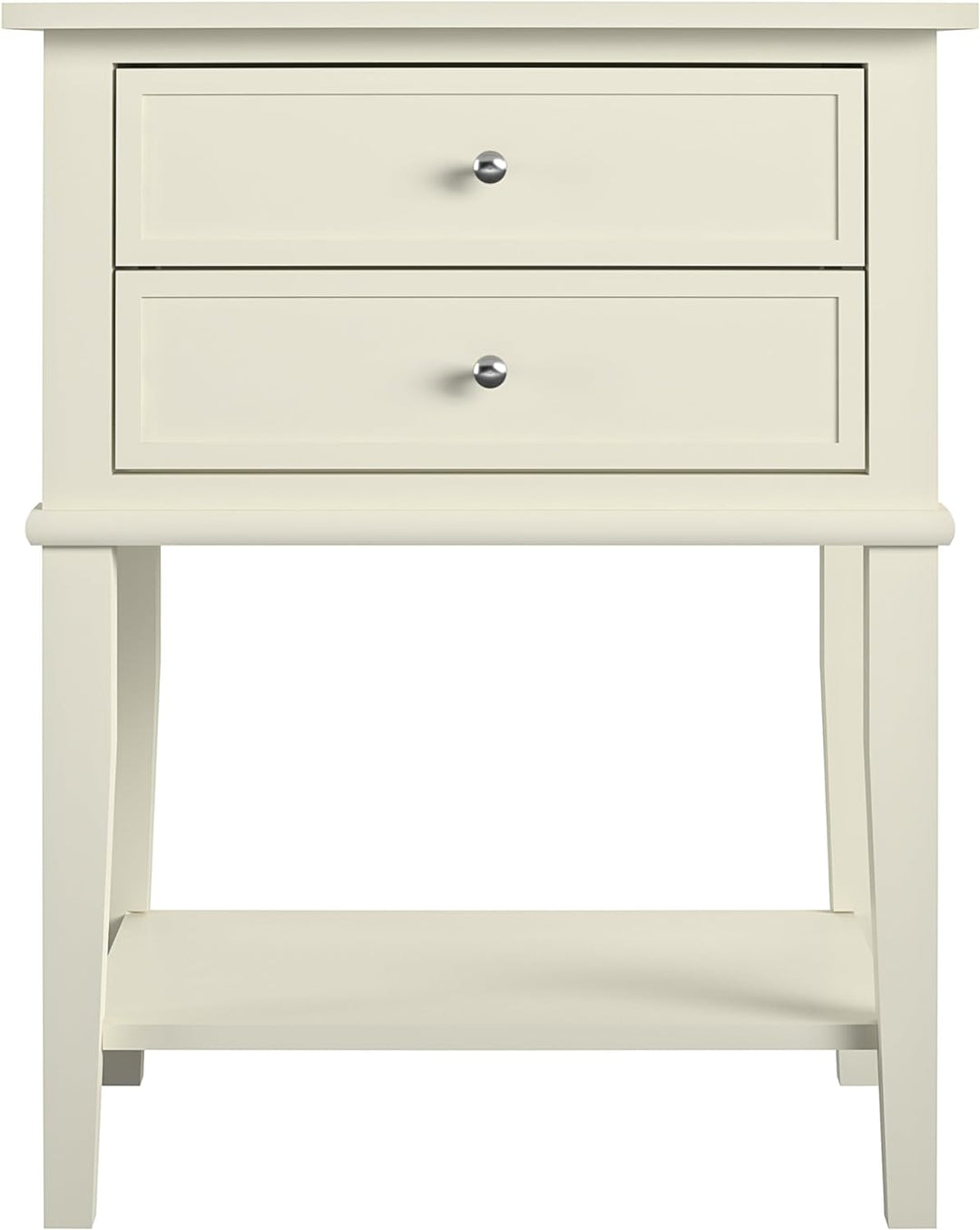 Franklin Accent Table, 2 Drawers, Soft White