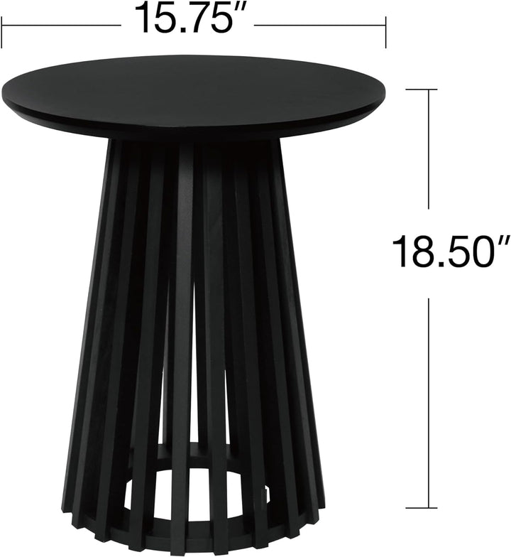 31.5" Black-2set, Modern Round Nesting Coffee Table Set