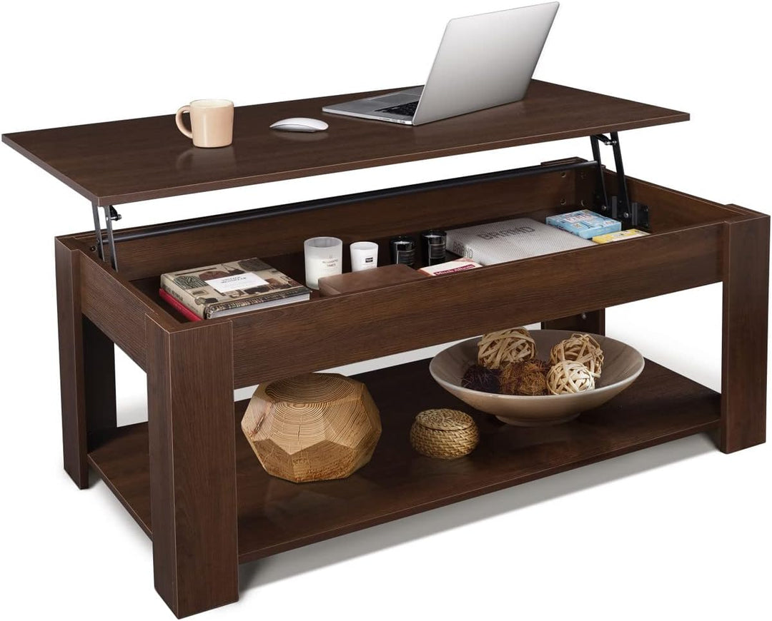 Lift Top Coffee Table with Storage, Espresso