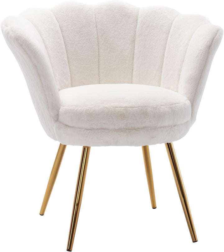 Faux Fur Mid Century Modern Retro Accent Chair