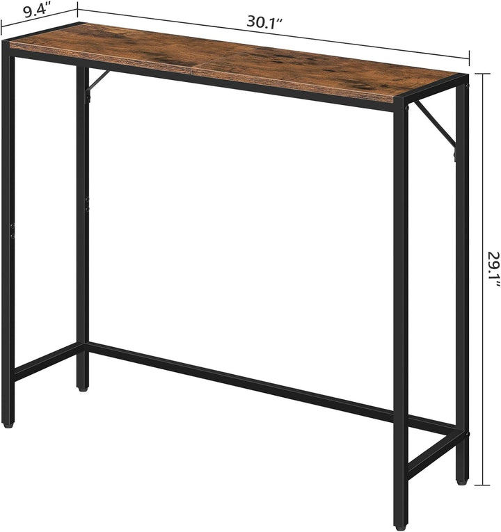 Console Table, Narrow Sofa Table, 30.1" Small Couch Table