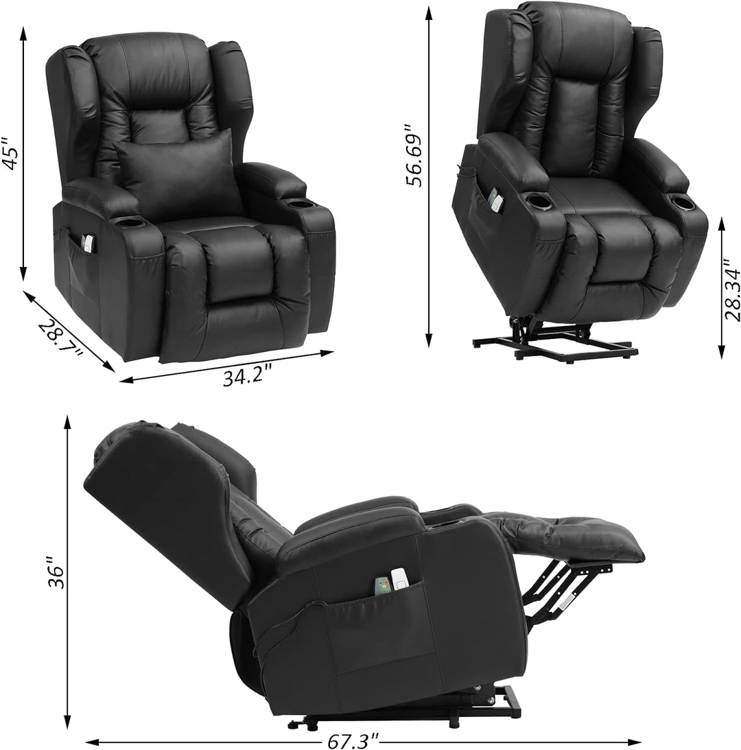 Electric Power Lift Recliner Chair Massage Heat