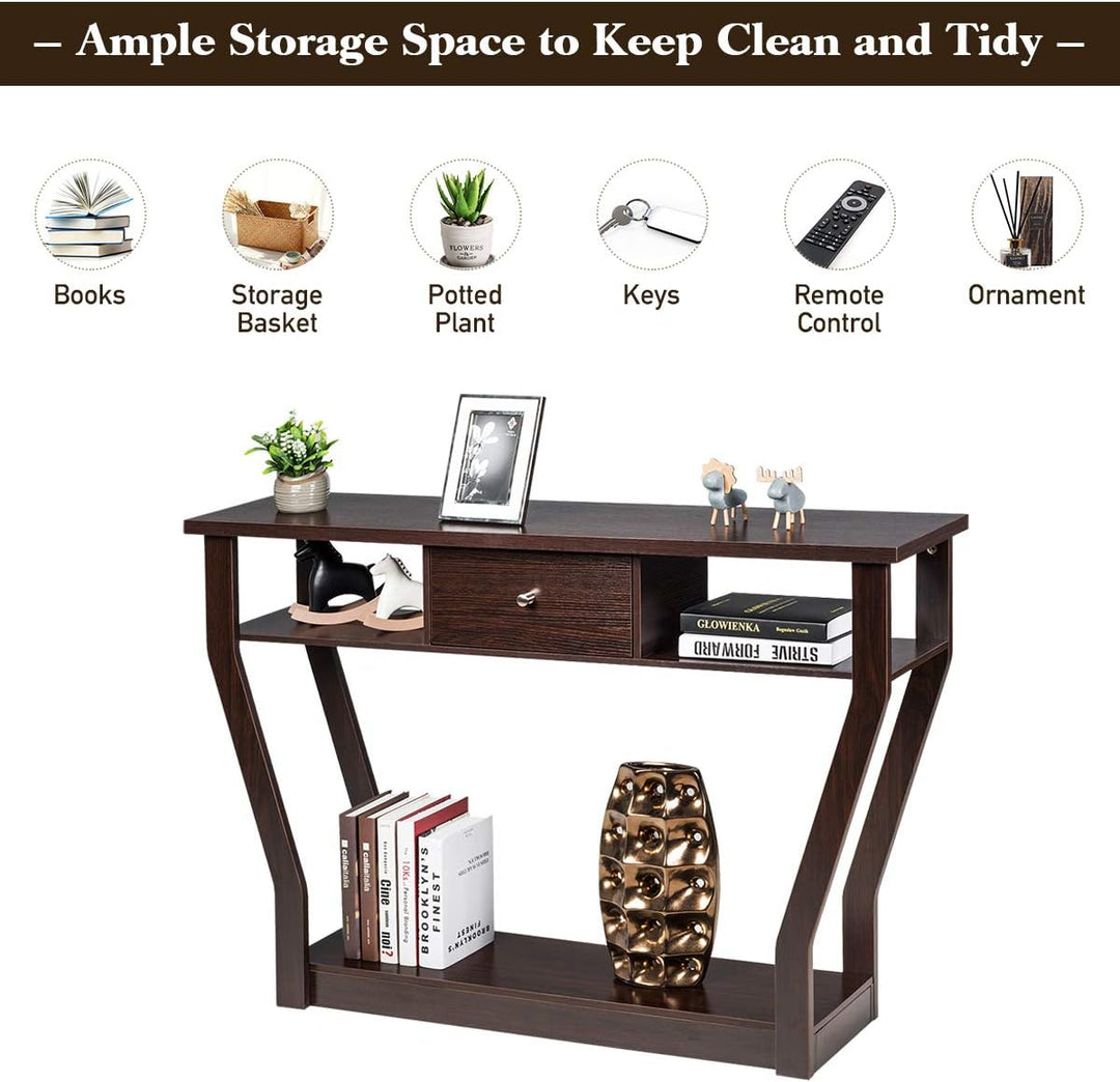 Console Table Modern Easy Assembly Entryway Table