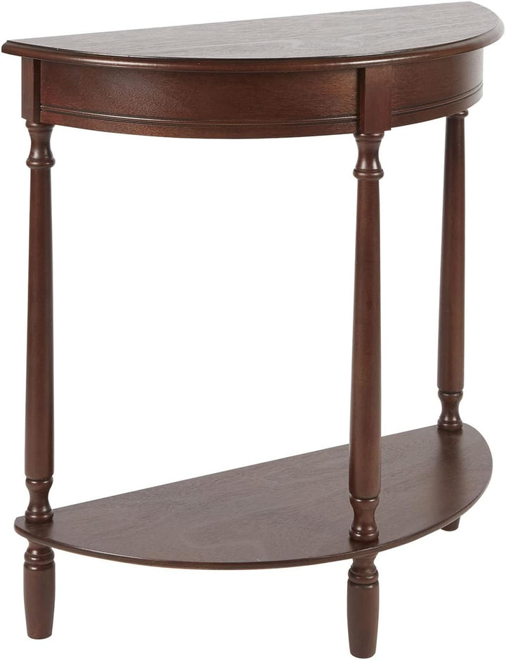 Simplify Half Round Accent Table, Walnut