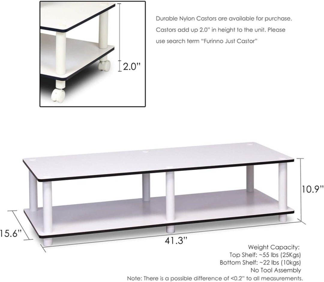 Furinno Wide Light Cherry TV Stand