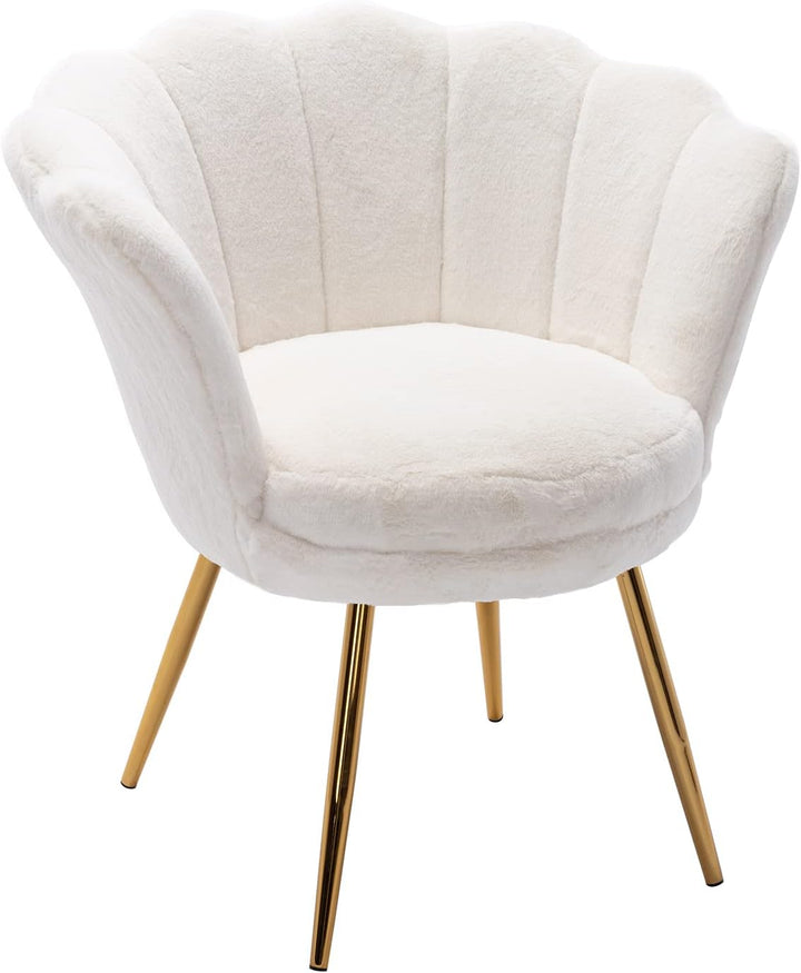 Faux Fur Mid Century Modern Retro Accent Chair