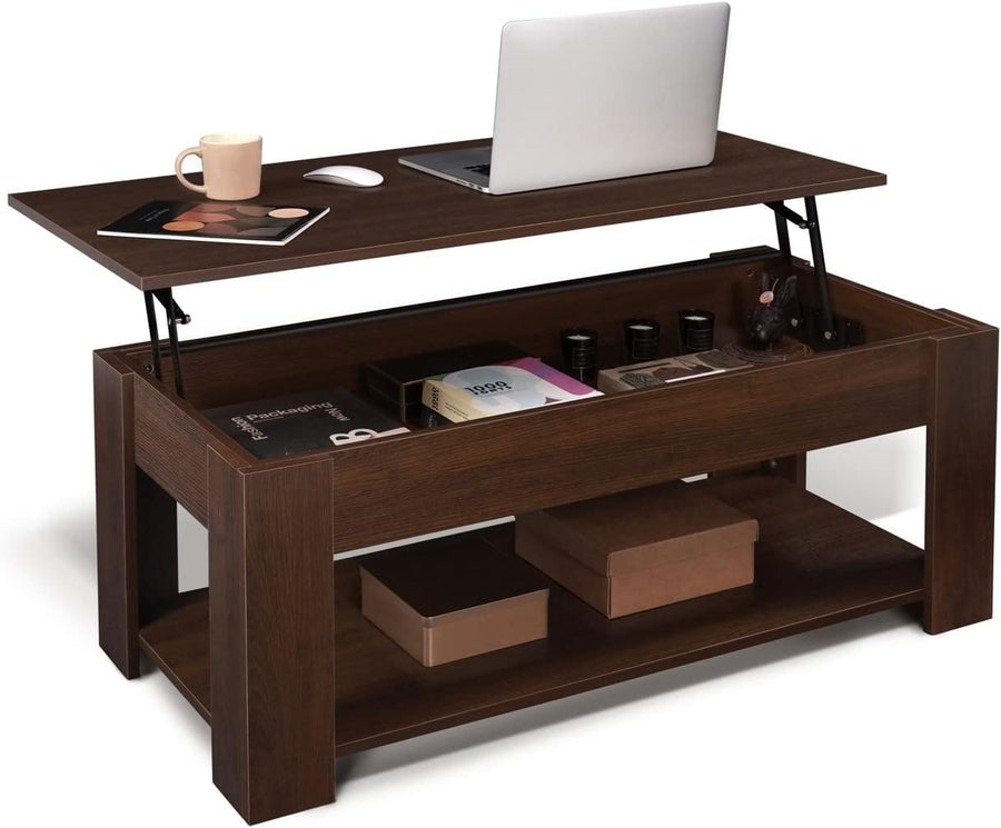 Lift Top Coffee Table with Storage, Espresso