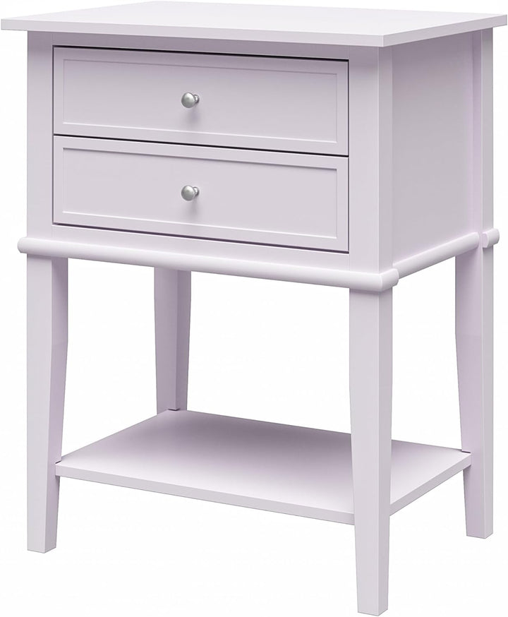 Franklin Accent Table 2 Drawers Lavender