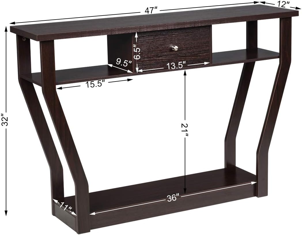 Console Table Modern Easy Assembly Entryway Table