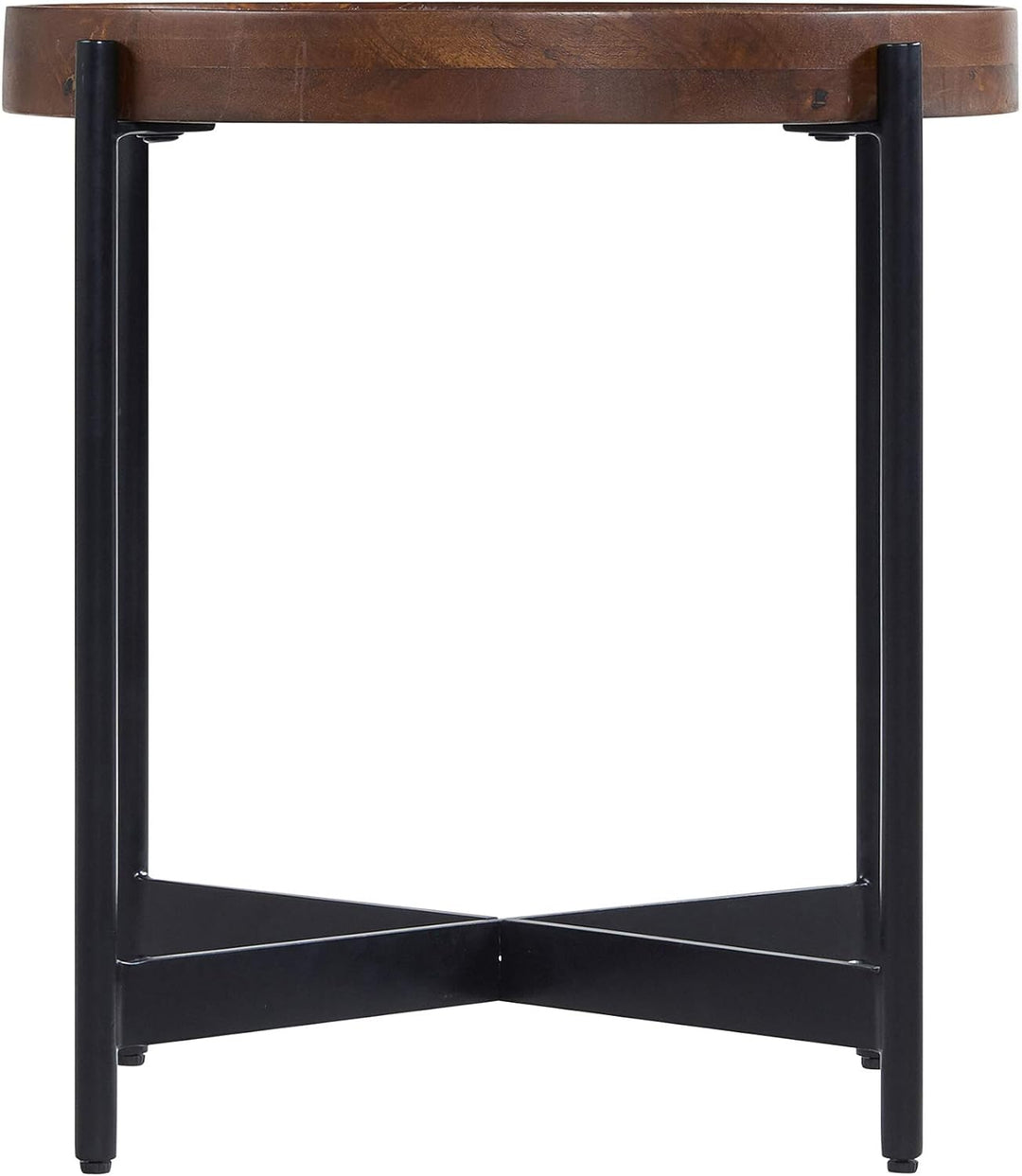 Brookline 20" Round End Table, Medium Chestnut