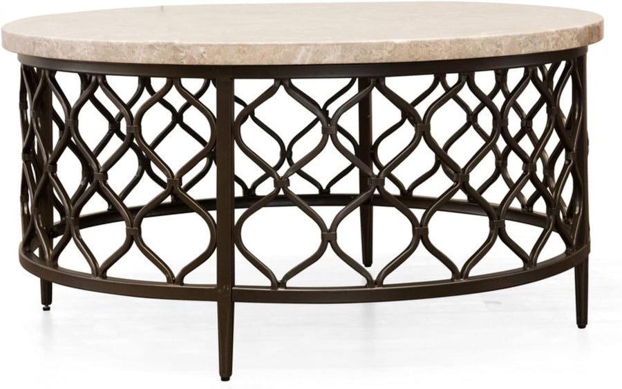 Steve Silver Marble Top Cocktail Table, Bronze