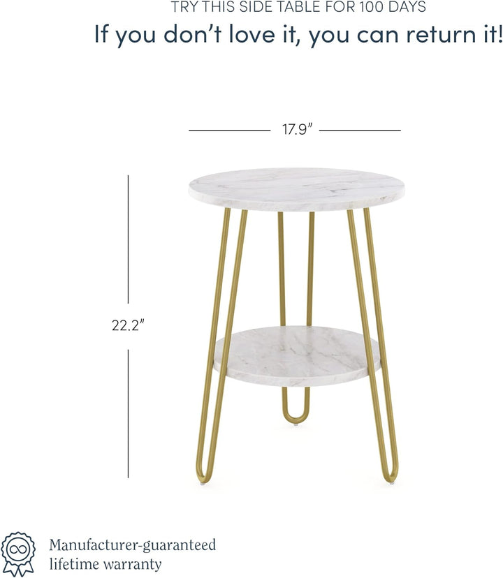 Ashley Round Modern Side Accent Table