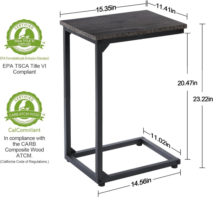 Couch Table Set, C Shaped End Table HET02CDG