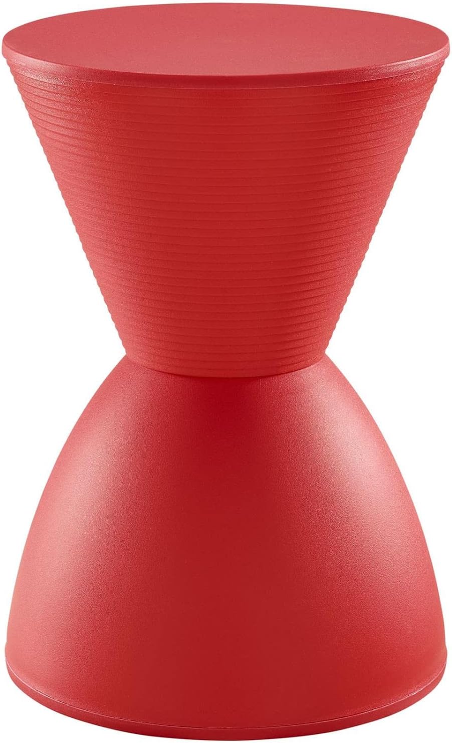 Haste Contemporary Modern Hourglass Accent Stool Red