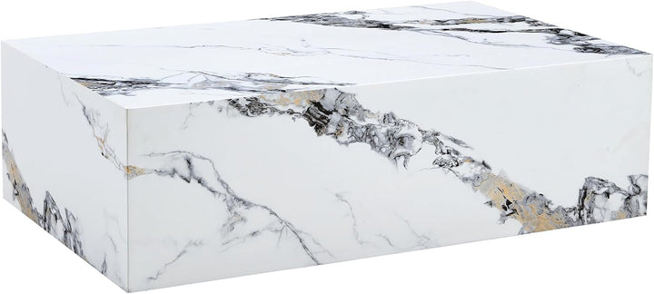 Elegant Marble Coffee Table, Stylish Design, Durable Marble Top, White6